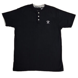 3/$20 Beverly Hills Polo Club Black With Gray Trim T-Shirt